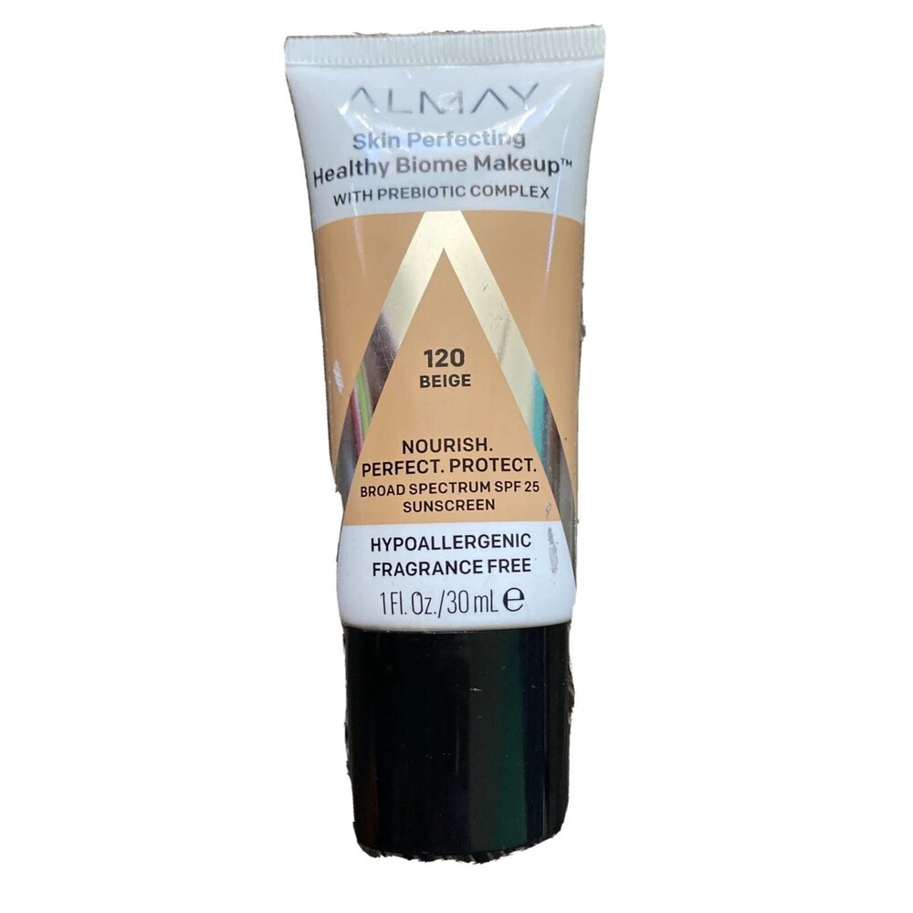 Almay Skin Perfecting Healthy Biome Foundation #120 Beige SPF 25 New